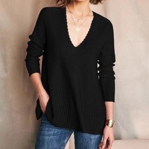 Sezane Sz XL Tie Back Sweater Knit Top EUC